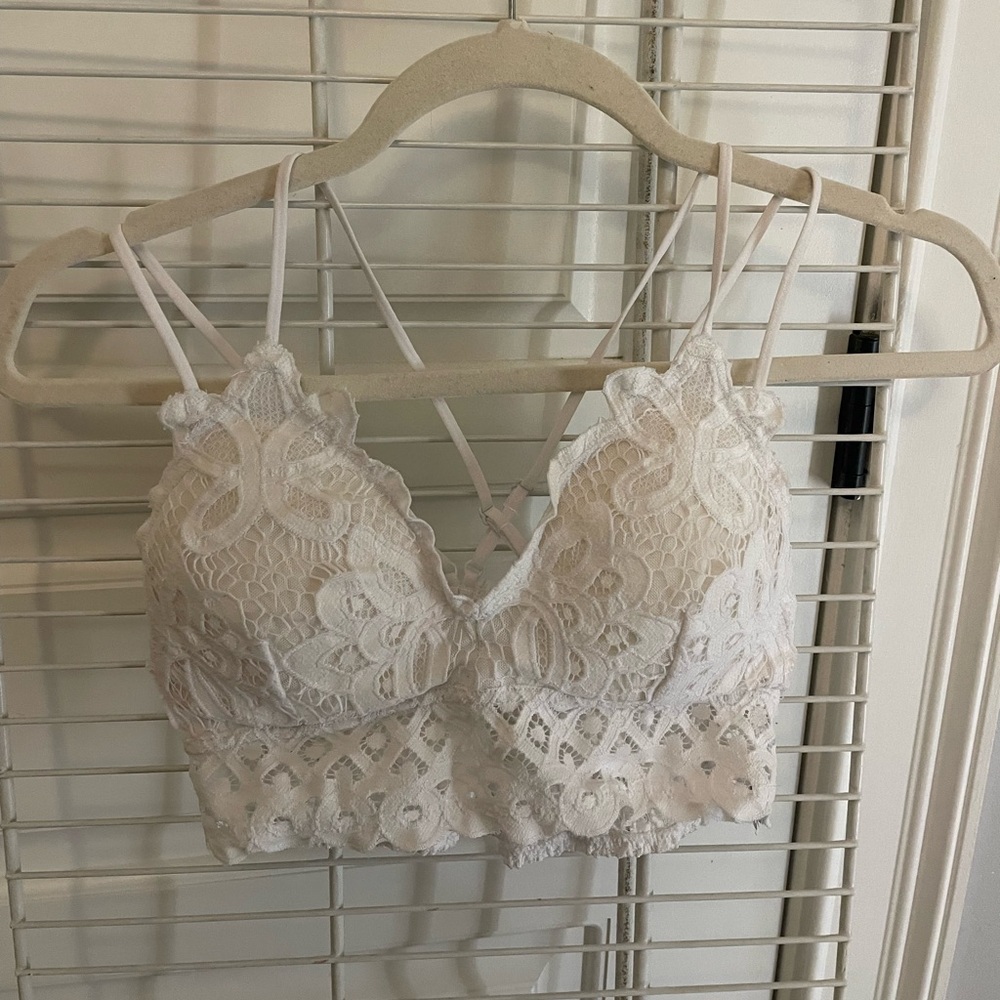 white bralette